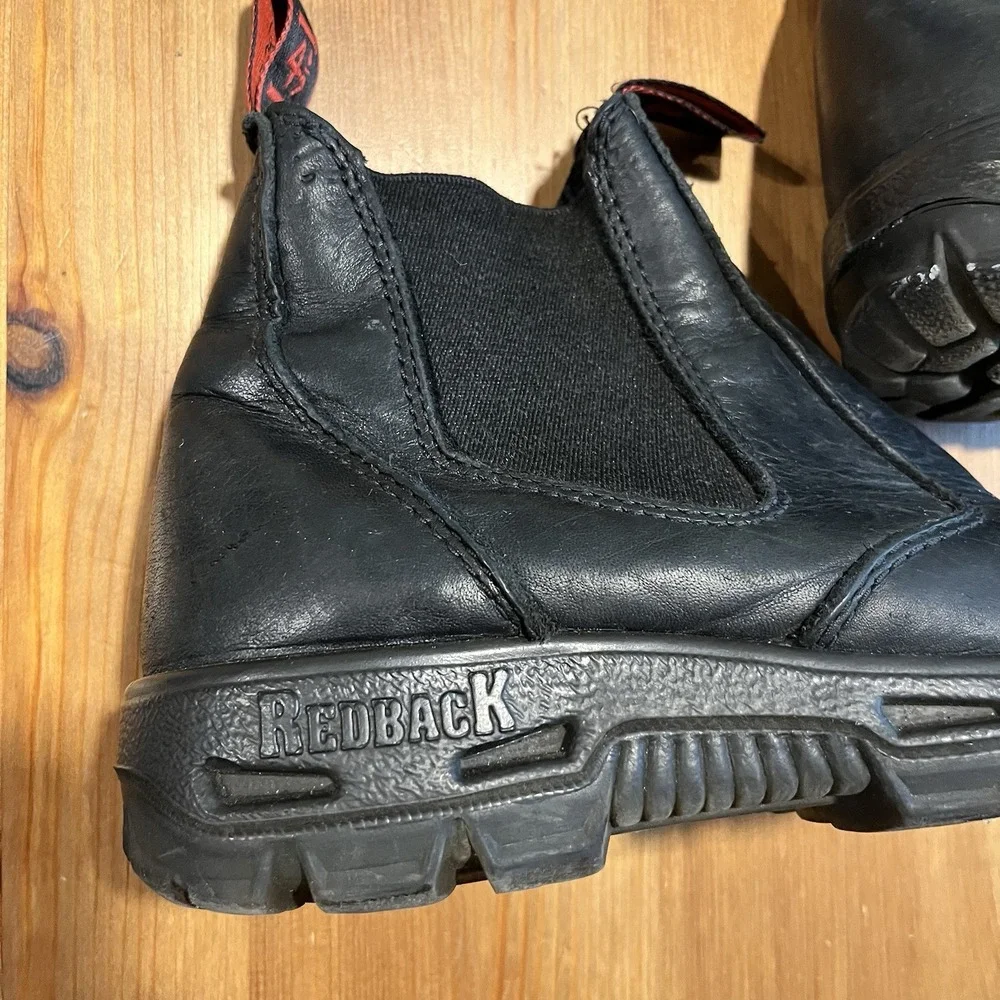 Redback USBBK Bobcat Black Leather Soft Toe Chelsea Work Boot Mens 5.5US/4.5AUS